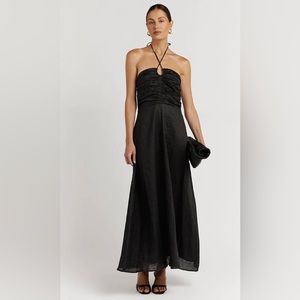 NWT Flow Black Halter Midi Dress — DISSH US 2